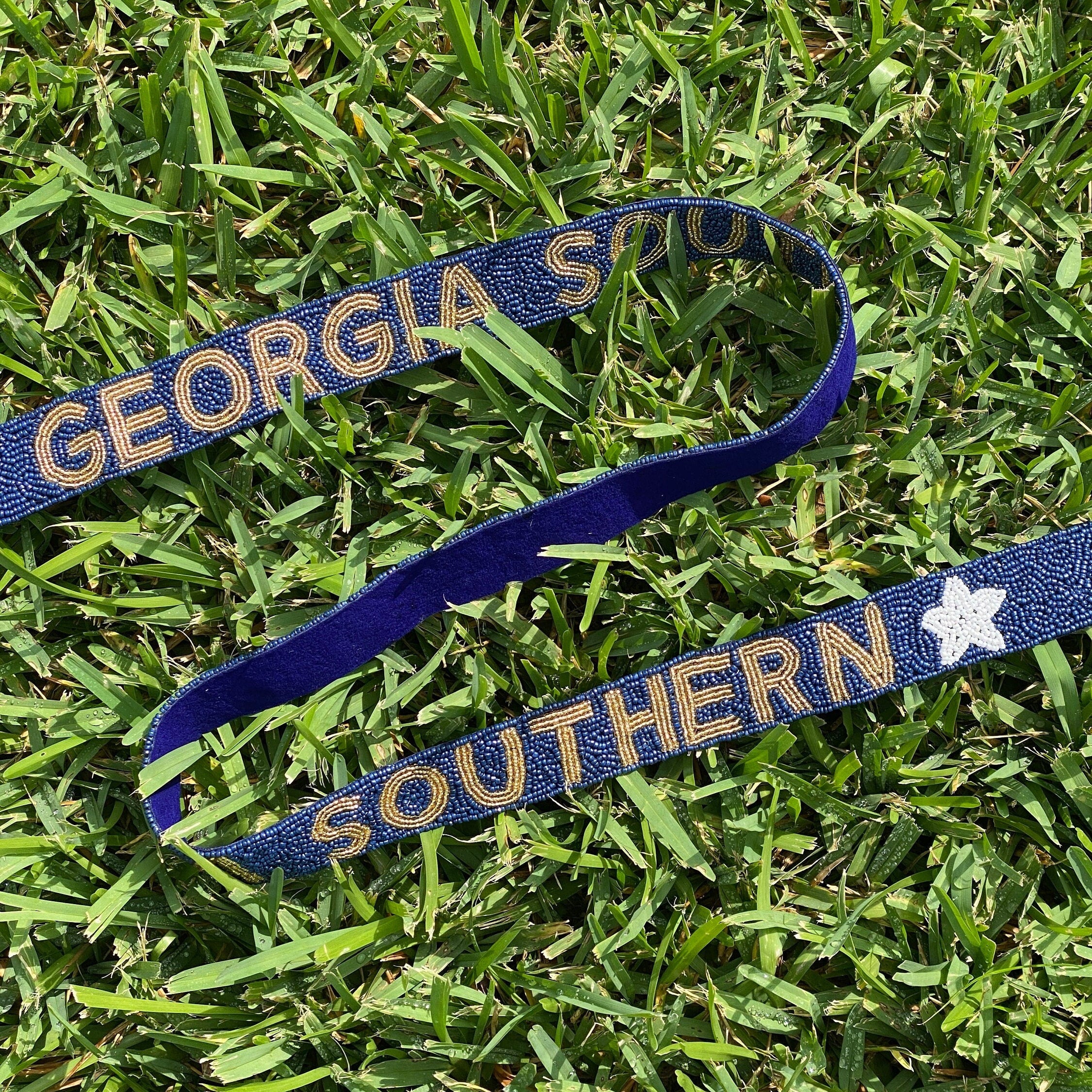 Beaded Georgia Southern Purse Strap