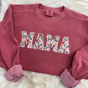 Mama Sweatshirt with Children's Clothing Applique