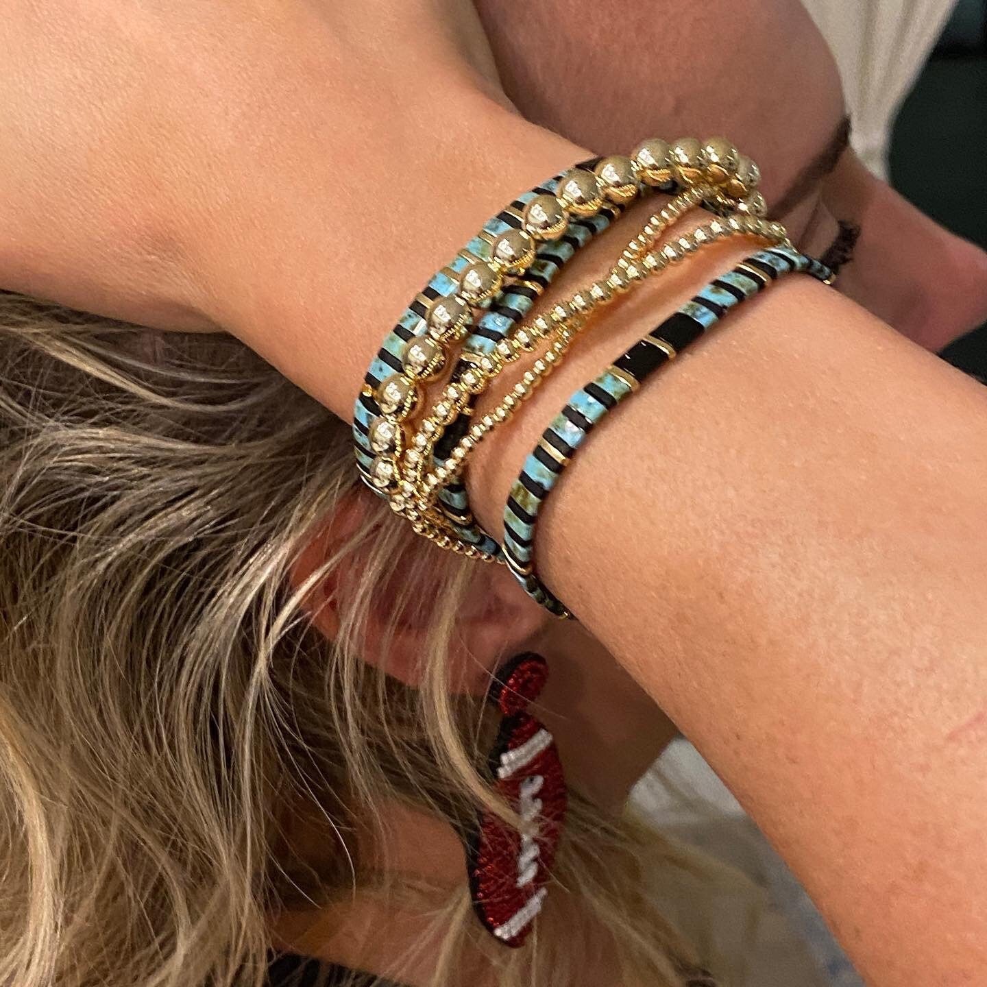 Onyx and Turquoise Bracelets